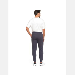 GRAFITOWE spodnie dresowe joggery z kieszeniami ocieplane MORAJ